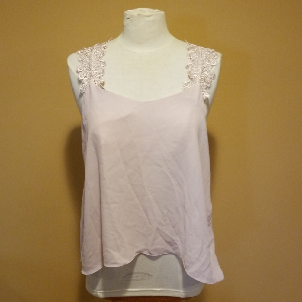 Pink lace detailed shirt